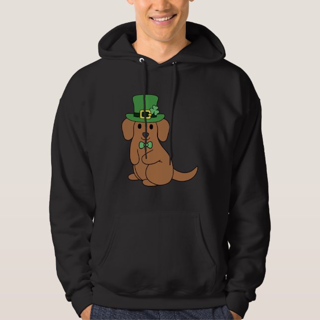 Veste À Capuche St Patrick Dachshund (Devant)