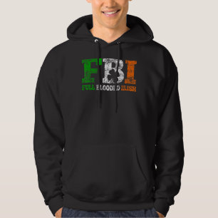 Veste À Capuche St Patrick S Day Fbi Plein Sang Irlandais