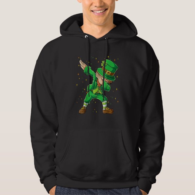 Veste À Capuche St Patricks Day Dabbing Leprechaun Boys Kids Men D (Devant)