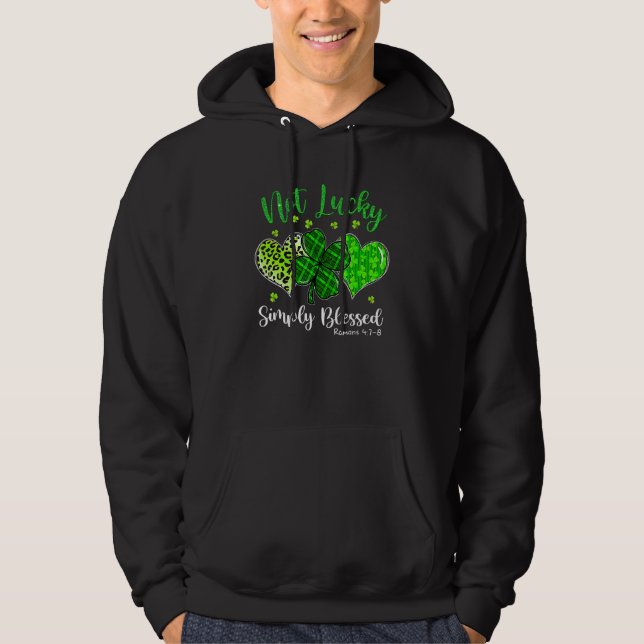 Veste À Capuche St Patricks Day Faith Christian Tee Not Lucky Simp (Devant)
