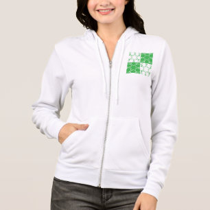 Veste À Capuche St Patricks Day Vert Clover Star Géométrique