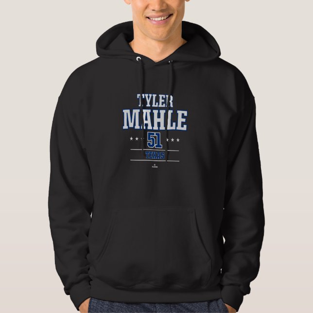 Veste À Capuche Star du baseball Tyler Mahle Texas MLBPA (Devant)