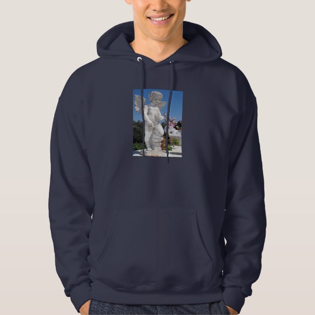 Veste À Capuche Statue Ange En Bleu Marine (Devant)