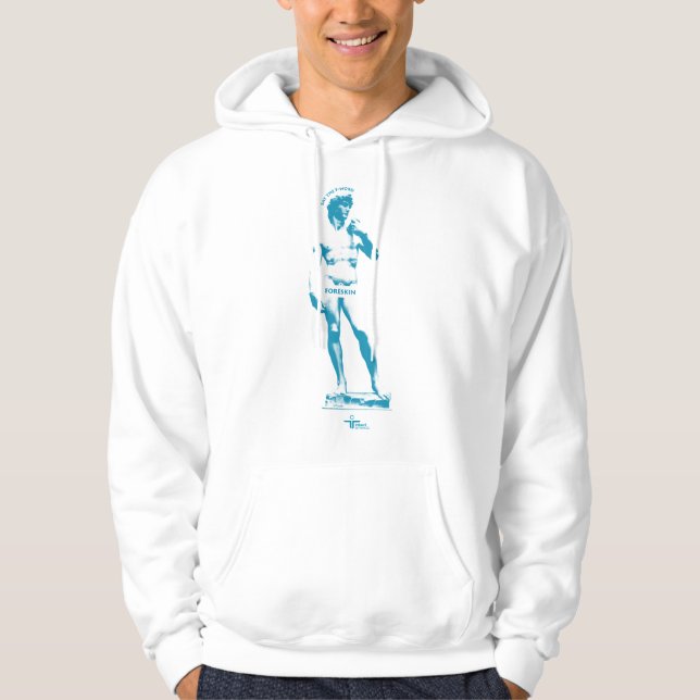 Veste À Capuche Statue : Dire le mot F — Bleu (Devant)