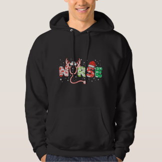 Veste À Capuche Stéthoscope de Noël infirmière Pyjama de Noël infi