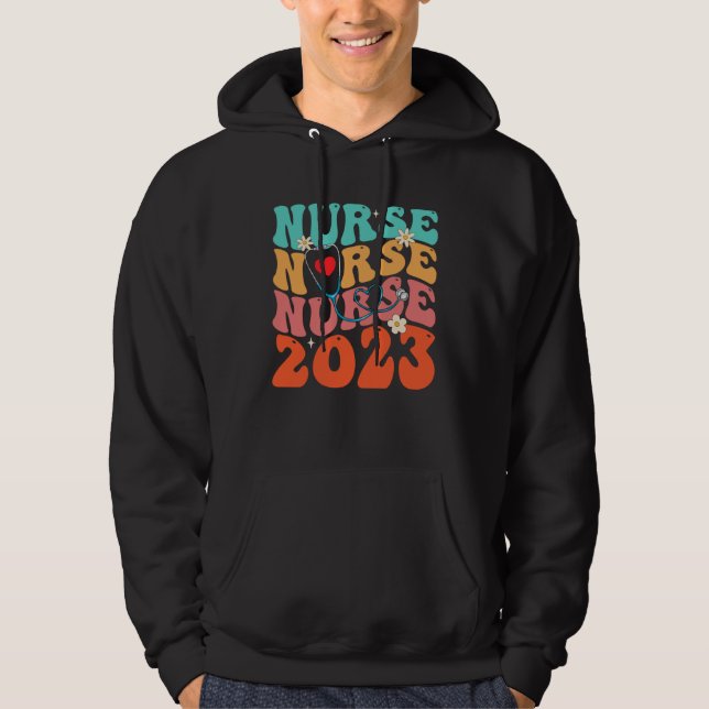 Veste À Capuche Stéthoscope Groovy Mignon Vie d'infirmière Soins i (Devant)
