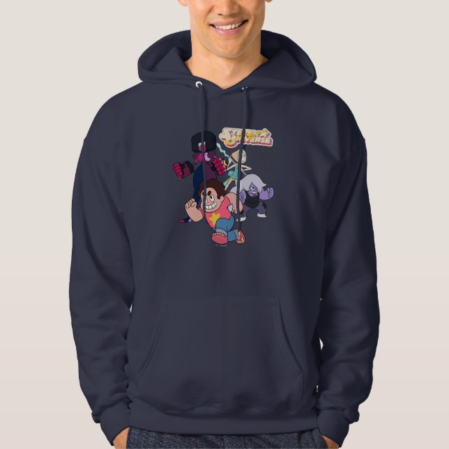 Veste À Capuche Steven Universe | Crystal Gem Group Action (Devant)