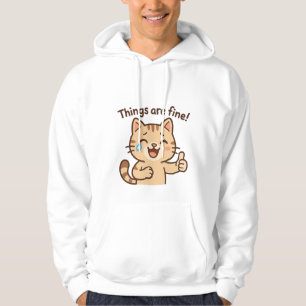 Veste À Capuche Sticker en Pleurant - "Tout va bien !" Panier amus