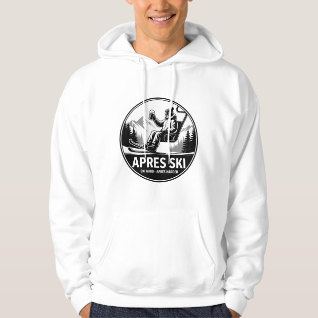 Veste À Capuche Sticker pour l'aventure hivernale après-ski (Devant)