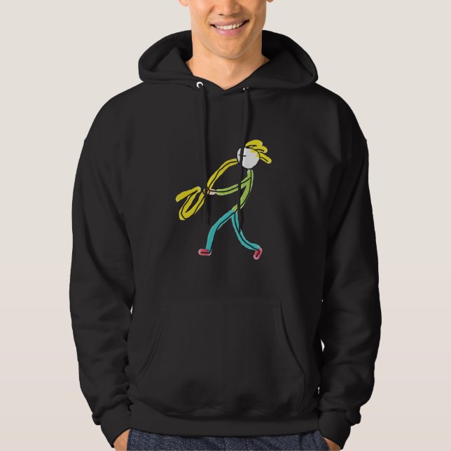 Veste À Capuche Stickman Saxophoniste (Devant)