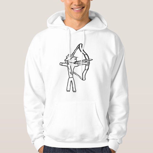 Veste À Capuche Stickman Tir à l'arc (Devant)
