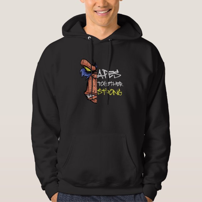Veste À Capuche Stonk Wsb Ape Ensemble Hodl Fort À La Lune (Devant)