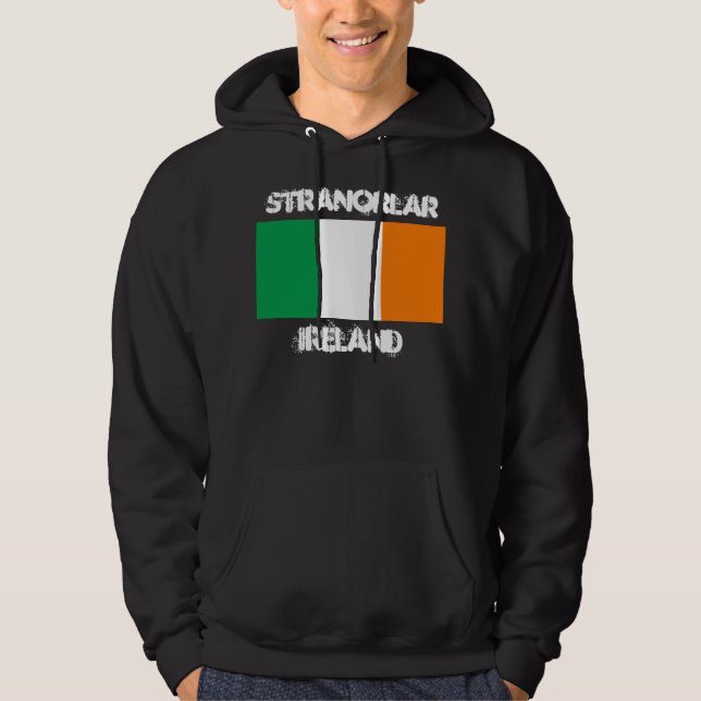 Veste À Capuche Stranorlar, Irlande avec drapeau irlandais (Devant)