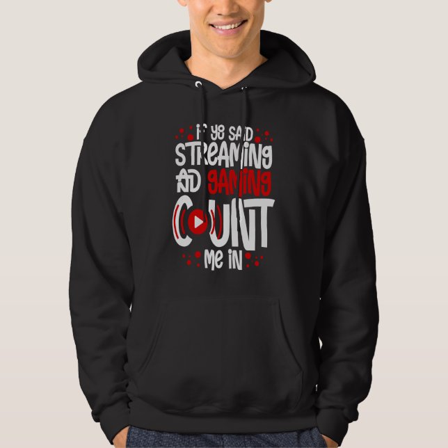 Veste À Capuche Streaming Gaming Streamer Online Video Microphone  (Devant)