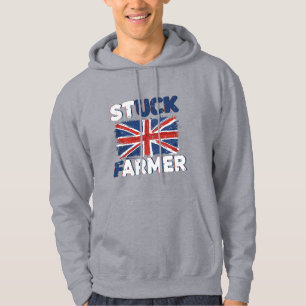 Veste À Capuche Stuck Farmer UK Sarcastic Farming Farm Life
