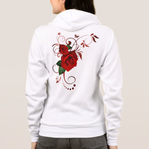 Veste À Capuche Style : Fleur rouge Bella+Canvas féminin
