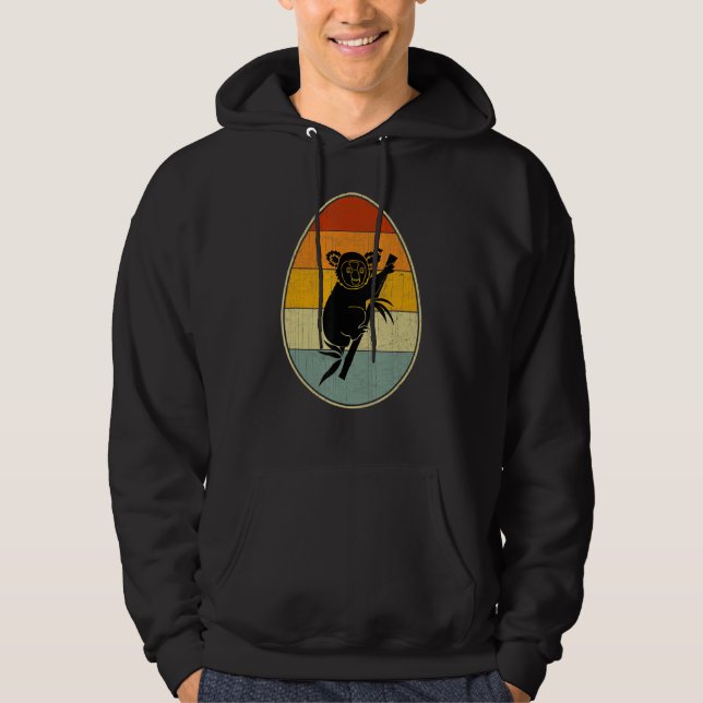 Veste À Capuche Style Rétro OEuf de Pâques Graphique Drôle Jour de (Devant)