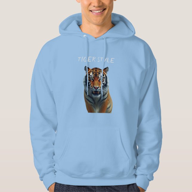 Veste À Capuche Style Tigre – Graphisme Énergie Sauvage (Devant)