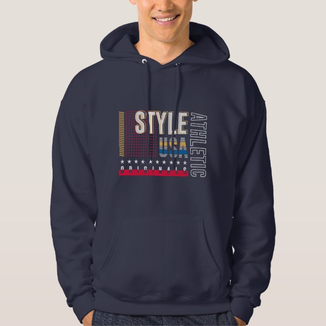 Veste À Capuche Style USA Athlétique (Devant)