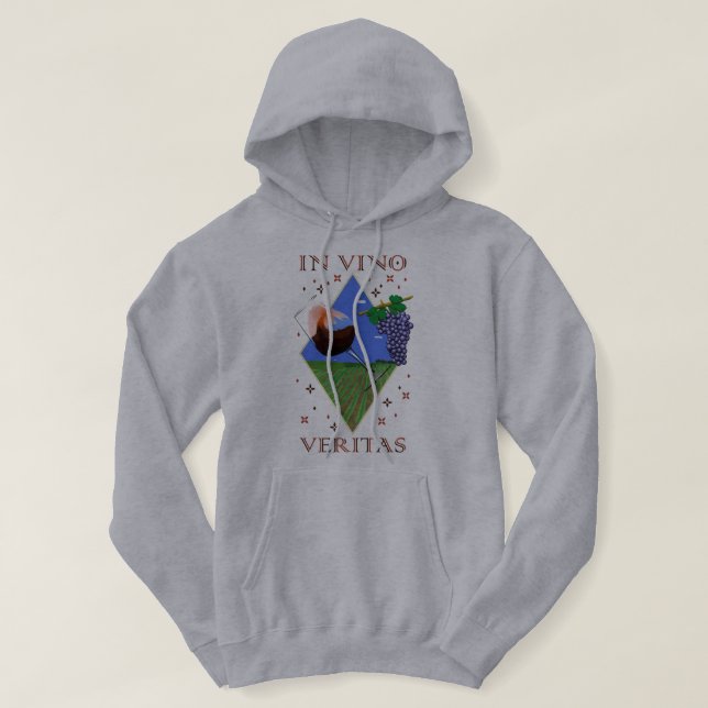 Veste À Capuche Sudadera In vino veritas (Design devant)