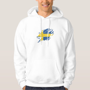 Veste À Capuche Suède Drapeau intérieur de moi, Sverige intérieur