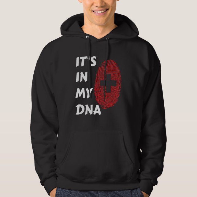 Veste À Capuche Suisse Drapeau Suisse Fier Drapeau De L'État Drape (Devant)