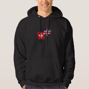 Veste À Capuche Suisse Drapeau Vintage Royaume-Uni Britannique Sui