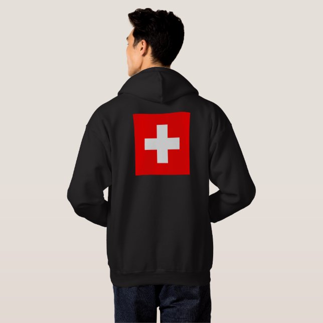 Veste À Capuche Suisse personnalisée Drapeau Suisse Europe Suisse (Dos entier)