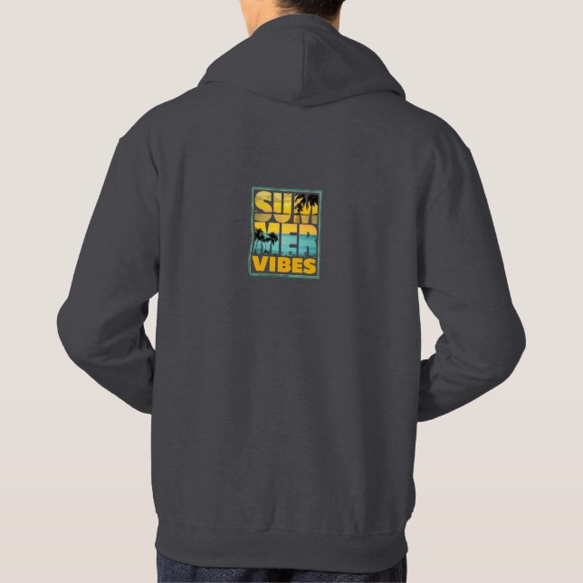 Veste À Capuche Summer Vibes T-Shirt - Retro Beach Graphic Tee (Dos)