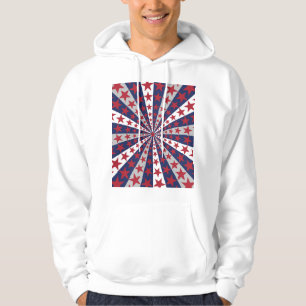 Veste À Capuche Sunburst patriotique : Drapeau américain