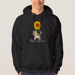 Veste À Capuche Sunflower Chat Animal Rescue Save Love Adoptez un 