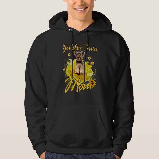 Veste À Capuche Sunflower Yorkshire Terrier Maman Chien Mère (Devant)