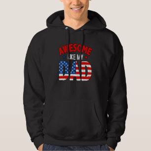 Veste À Capuche Super Comme Mon Père Avec Drapeau Pour Papa Hommes