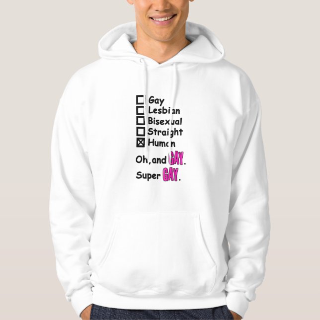 Veste À Capuche Super Gay (Devant)
