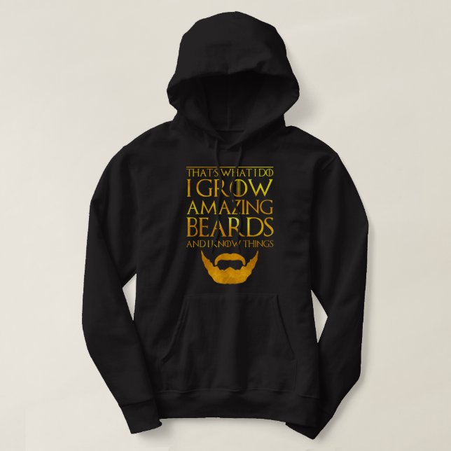 Veste À Capuche Superbe T-Shirt Barbu Barbe Barbu Salopard pour (Design devant)
