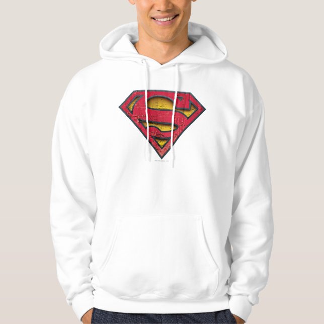 Veste À Capuche Superman S-Shield | Logo en détresse (Devant)