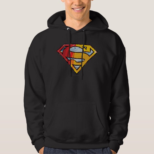 Veste À Capuche Superman S-Shield | Logo rouge et orange (Devant)