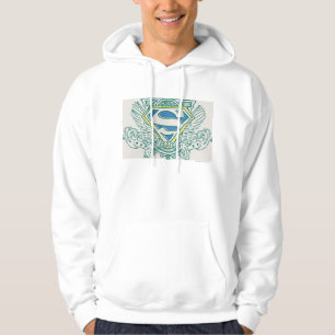 Veste À Capuche Superman Stylisé Logo des ailes et des noms