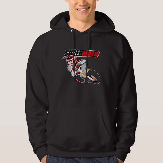 Veste À Capuche Supermoto White-Red (Devant)