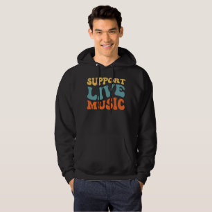Veste À Capuche Support Live Music - Retro Typography Band Merch