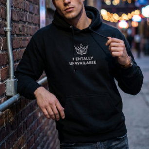 Veste À Capuche Surchemise Noir Mentalement Indisponible