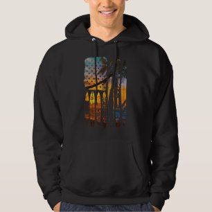 Veste À Capuche Surf Vintage-américain Drapeau été surfer
