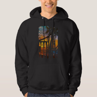 Veste À Capuche Surf Vintage-américain Drapeau été surfer