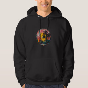 Veste À Capuche Surf vintage Palm Sunset Pop Art Vibe Surf