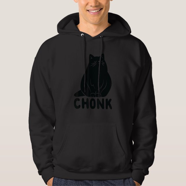 Veste À Capuche Surpoids Chubby Chonk Chat Mème Chat Chonk (Devant)