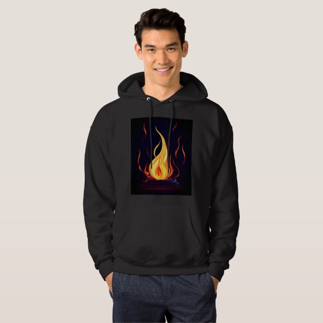 Veste À Capuche "Surreal Flame Vector Art - 4K Render pour - (Devant entier)