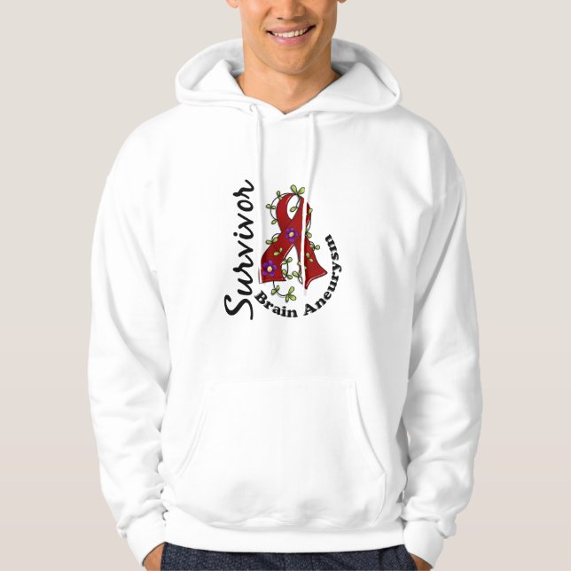 Veste À Capuche Survivant 15 d'anévrisme cérébral (Devant)