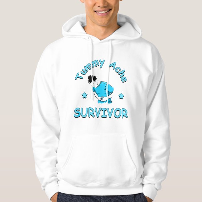 Veste À Capuche Survivant de mal de ventre drôle (Devant)