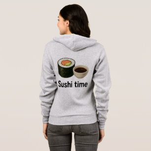Veste À Capuche Sushi Time Sticker - Sushi réaliste avec soja