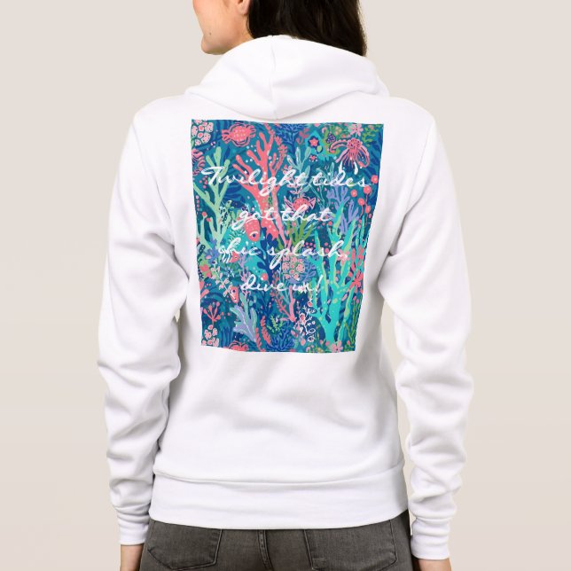 Veste À Capuche Sweat-shirt à capuche avec fermeture éclair et mot (Dos)